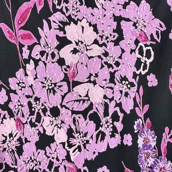 Vintage Eva Blue 90s Y2K Beaded Mini Dress Size 10 Whimsigoth Fairy 00s Floral - Picture 5 of 6